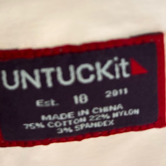 NWT UNTUCKit Women's “Annabella“ Premium Cotton Blend White Shirt.  Sz 10. - Picture 3 of 7